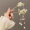 Estilo chinês de alta qualidade puro Novo hairpin orquídea hairpin Super fada passo agitar borla placa hairpin estilo antigo hanfu acessórios para o cabelo
