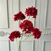 Novo Modelo de Hortênsia Artificial de 5 Cabeças para Casamento Decoração Suave, Vitrine Externa, Arranjo de Flores Artificiais, Arranjo de Flores Artificiais