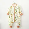 Saco de Dormir Infantil Primavera e Outono Algodão Puro Macacão Bebê Peça Única Pernas Separadas Bebê Manta Antichute Roupas de Casa para Bebê Masculino e Feminino