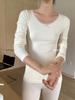 Traje cálido de lana de oveja 9885 de la Sociedad Coreana para otoño e invierno, cálido, ajustado, elástico, de alta temperatura constante, ropa y pantalones de otoño.