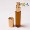 Frasco de Perfume de Vidro Transparente 10ml Bico de Alumínio Eletroquímico Frasco Spray de Névoa Fina Frasco Recarregável de Perfume Portátil