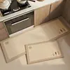 Tapete de cocina estilo japonés wabi-sabi con patrón ondulado, tapete largo absorbente de aceite y agua para el suelo, tapete antideslizante resistente a la suciedad para el hogar