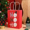 Bolsas de Regalo Navideñas Transfronterizas con Estampado de Santa Claus de Dibujos Animados, Bolsas de Recuerdo, Bolsas para Empaquetar Snacks de Fiesta Navideña
