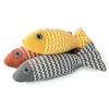 Brinquedo para Gato Autoentretenimento Peixe de Menta Peixe Simulado de Linho Gatinho Mordedor Durável Vara Katnip para Gato Brinquedo para Pet