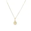 Brújula del Destino Chapado en Plata de Ley 925 con Oro de 18K Collar Pequeño Zircón Mini Disco Vintage Colgante de Gama Alta Colgante Estilo Japonés