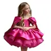 Vestido Navideño para Niñas 2026 Nuevo Estilo Vestido de Princesa para Niñas Un Hombro Vestido Abullonado Disfraz de Performance Europeo y Americano Anfitrión Transfronterizo