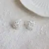 Pendientes de Flor Coloridos con Aguja de Plata Estilo Vacaciones de Verano, Pendientes de Moda de Lujo Ligero de Alta Gama, Accesorios para Orejas de Nicho para Mujeres