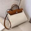 Bolso de Mano de Moda Europeo y Americano Transfronterizo Nuevo Bolso de Lona para Mujer Maletín Retro Bolso de Mano Bolso de Hombro Único Cruzado