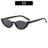 Rain Gafas de Sol Cat-Eye Transfronterizas de Media Montura para Mujer, Gafas de Sol de Moda Nicho Calle Hip-Hop con Protección Solar