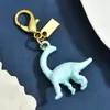 Colgante de Esmalte con Cierre de Langosta Dorado, Dijes Metálicos Multiformes de Dinosaurio y Trébol de Cuatro Hojas, Accesorios para Bolsas y Llaves, Personalizable con Grabado