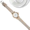 Relógio Feminino Quartz Estilo College com Pulseira de Couro Escama Romana, Mostrador Pequeno Personalizado, Formato Losango, Em Estoque