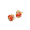 Colgante de calabaza electrochapado en plata de ley 925, accesorio de pulsera DIY de resina finamente elaborado, accesorio de material de cuerda trenzada hecho a mano Q0642