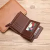 Suministro Transfronterizo 2024 Nuevo Billetero Corto con Cremallera para Hombre Multitarjetas Elegante Vertical Mini Billetera para Monedas con Broche