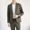 Chaqueta de Traje Casual, Traje Guapo Holgado para Hombre, Gama Alta, Estilo Ligero y Maduro, Ropa Formal de Negocios, Traje de Boda Estilo Coreano
