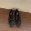 Zapatos de Abuela con Estampado de Leopardo Retro de Nicho y Moño 2026 Nuevo Estilo Boca Baja Bailarinas de Hada Francesa Zapatos Planos Individuales