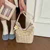 Bolso de hombro tejido de gran capacidad para vacaciones en la playa, versión coreana transfronteriza, nuevo de primavera-verano 2026, para mujer