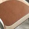 Cojín de asiento de verano, alfombrilla de ratán fresca en forma de herradura, cojín curvo para mesa de comedor y silla, transpirable y antideslizante, cojín de taburete de verano para uso doméstico