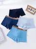 Venta al por mayor transfronteriza de ropa interior de algodón peinado para niños con etiquetas rusas, calzoncillos bóxer para niños pequeños, niños mayores y estudiantes