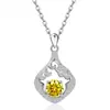 Colgante de Plata de Ley S925 con Diamantes Completos Estilo Ins Transfronterizo Europeo y Americano Collar de Gota de Agua con Doce Piedras de Nacimiento para Mujer Amazon