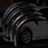 Modificación de coche ceja de rueda ensanchada guardabarros vehículo todoterreno carrocería ancha ceja de rueda tridimensional ensanchada patrón de fibra de carbono negro Universal