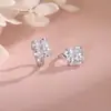 Seleção de arte estilo japonês fresco e sortudo quatro pétalas flor clipe de orelha estilo coreano luz luxo completo diamante quatro folhas trevo clipe de orelha sem furos para orelha