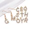 Colgantes de Letra P del Alfabeto Inglés en Oro de 26 Quilates con Diamantes, Dijes Mayúsculos en Inglés, Collares Pendientes DIY, Accesorios de Joyería Transfronterizos