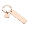 Llavero redondo largo de acero inoxidable con espejo de gran venta en comercio exterior, etiqueta pequeña, accesorios DIY, colgante láser brillante
