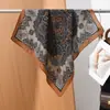 Bufanda de seda de espiga vintage para mujer, adecuada para primavera y otoño, pañuelo cuadrado pequeño, bufanda elegante para cuello de camisa, bufanda para cuello de traje, faja de cintura de moda y chal