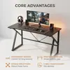Escritorio de computadora, diseño simple y moderno, adecuado para uso doméstico, estudio, juegos y trabajo de oficina; un juego completo de muebles de oficina