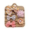 Banda para el cabello para niños europeos y americanos de Amazon, juego de 5 piezas, diadema delgada de nailon con lazo, banda para el cabello de bebé, accesorios para el cabello de bebé, anillo para el cabello