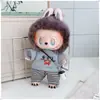 Colgante Labubu de 17 cm Ropa Gato t Traje Primera, Segunda y Tercera Generación Ropa de Muñeca Labubu Ropa de Muñeca