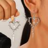 Brincos Europeus e Americanos Transfronteiriços Ins Personalizados com Espinhos Amor Brincos Femininos Punk Gótico Vintage Brincos Pendentes Cruz