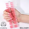 Zhengxiang Pegatinas para Uñas de Gel Europeas y Americanas Transfronterizas Impermeables Francesas Lunares Degradado Pegatinas para Uñas de Gel Sin Hornear Uñas de Gel