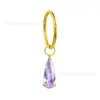 Pendientes de Piercing de Zirconia de Colores Gotas de Agua, Versión Dual Chapada en Oro de Aleación de Titanio, Pendientes Apilables Unisex, Suministro Transfronterizo