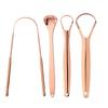 Amazon oro rosa raspador de lengua limpiador de recubrimiento lingual limpieza bucal Cuidado desodorante cepillo de lengua raspador de recubrimiento lingual