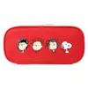 Estojo de Lápis Snoopy Preto e Branco Impressão de Nova Animação Envolvendo Homens e Mulheres Estudantes Lona Grande Capacidade Bolsa para Material Escolar