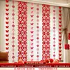 Set de Decoración de Habitación de Boda Cortinas Ventana Tira Larga Decoraciones Colgantes de Personajes de Boda Guirnaldas para Boda Casa Nueva Dormitorio Sala de Estar