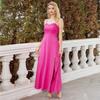 Elegante europeu e americano vestido de tamanho grande verão europeu e americano roupas femininas amazon sling vestido sexy vestido vestido longo