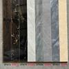 Rodapé Preto Brilhante 100x800MM com Ranhura Sala de Estar Totalmente Cerâmico Borda Reta Flor Preto Dourado Rodapé 10*80CM