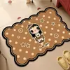 Alfombra de Baño de Dibujos Animados Linda, Alfombra Antideslizante para Entrada de Baño, Felpudo Resistente a Manchas y al Desgaste, Nueva Alfombra de Puerta Absorbente de Agua de Secado Rápido