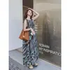Vestido Regata Longo Dopamina Aquática Sem Mangas para Mulheres, Novo Estilo de Férias de Verão, Leve, Solto, Moderno