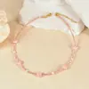 Moderna de Nuevo Estilo Cuentas de Vidrio Coloridas Collar de Gama Alta Hecho a Mano Cadena para Clavícula con Elementos Marinos de Concha Cerámica Venta al por Mayor