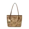 Bolso Casual Grande para Debajo del Brazo para Mujer 2025 Nuevo Texturizado Estudiante Clase Viajero Otoño Versátil Bolso de Hombro Tote