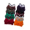 Sujetador deportivo de verano transfronterizo para mujer, espalda cruzada, tirante fino, sujetador de yoga, camiseta sin mangas para correr, ropa interior de fitness