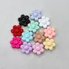 Color Crema Acrílico Color Sólido Flor de Seis Pétalos Flor de Girasol Cadena para Teléfono Hecha a Mano con Cuentas DIY Accesorios de Joyería para Collar