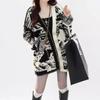 Cardigan de Tricô Pesado Novo Outono/Inverno 2025 Estilo Coreano Casaco com Padrão Dongdaemun Elegante Jaqueta Suéter de Artesanato Pesado para Mulheres