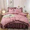 Origem Nantong jardim secreto explosões renda preta conjunto de quatro peças estilo princesa saia de cama 1.5/1.8m cama uma geração de cabelo