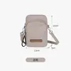 Shouldcat Showdimao Bolsa de Nailon para Teléfono para Mujer Cruzada Vertical Multibolsillo Bolsa Pequeña para Teléfono Billetera Portátil para Monedas