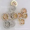 Botón de metal de alta gama hebilla de camisa cara sonriente hueca hebilla decorativa linda hebilla de diamante para niños tridimensional exquisita moda para niñas