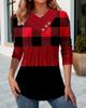 Comercio exterior transfronterizo Amazon AliExpress Moda europea y americana otoño e invierno Nuevo top camiseta de manga larga con botones y cuello en V estampado
